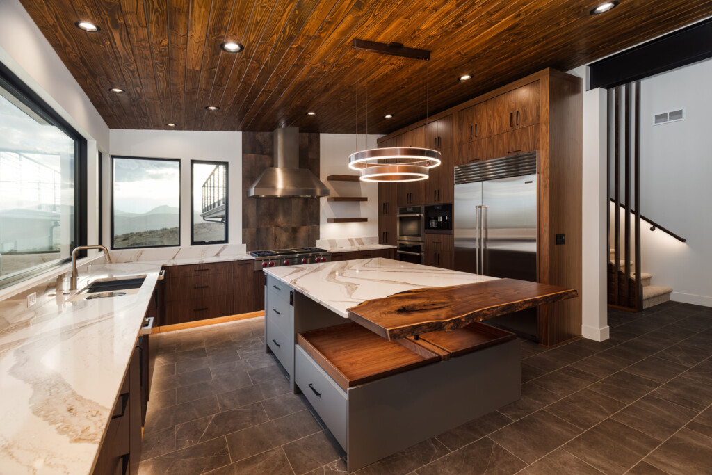 Highcraft Builders Mid Century Mountain Home Kitchen